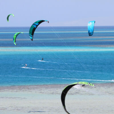 Red Sea kitesurfing lagoon in Hurghada