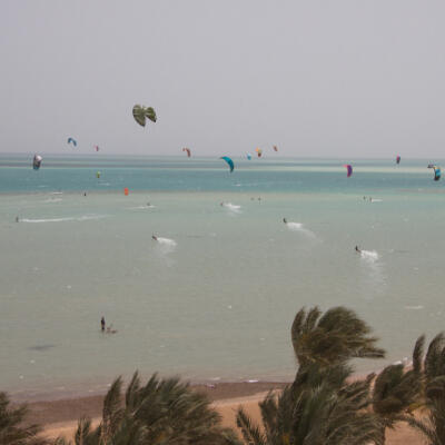 Red Sea kitesurfing lagoon in Hurghada