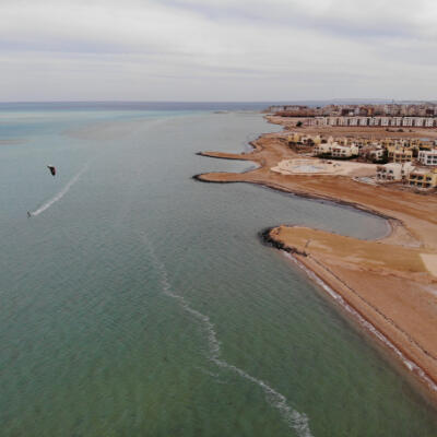 Red Sea kitesurfing lagoon in Hurghada